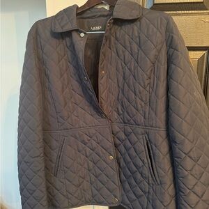 Ralph Lauren Quilted Navy Jacket Diamond pattern quilted